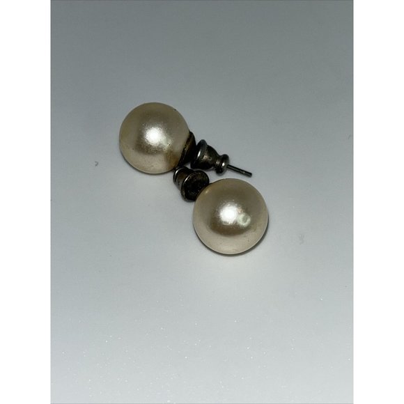 Vintage Lot Of 8 Gold Tone Pierced Earrings w/ Faux Pearls Unbranded - Picture 9 of 12